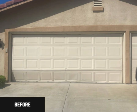 Garage door before repair, project 5