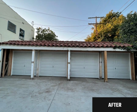 Same garage door after repair, project 7