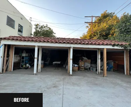 Garage door before repair, project 7