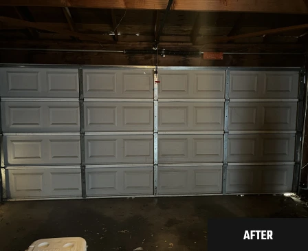 Same garage door after repair, project 8