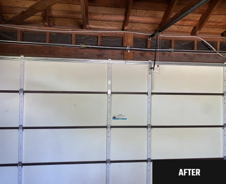 Same garage door after repair, project 9
